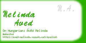 melinda aved business card