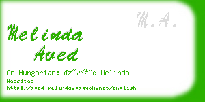 melinda aved business card